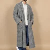 Qais Mens Kashmiri Winter Bathrobe Gown Handloom Tweed