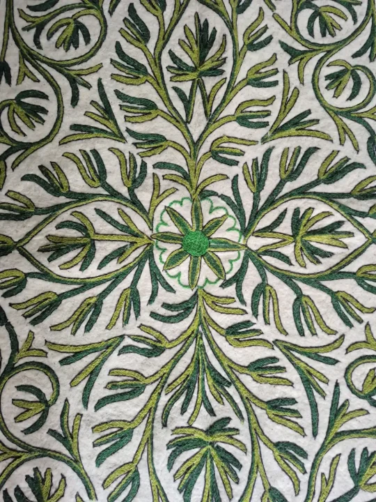 Kashmiri Namda Rectangular Rug with Floral Vine – 6×4 Feet - Image 4