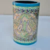 Firdous Kashmiri Paper Machie Brush Pen Holder | Turquoise Paisley Design