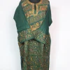 Green Kashmiri Pheran In Raffal Wool With Hand Sozni | Mirha