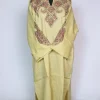 Mirza Kashmiri Pheran In Raffal Wool With Hand Sozni | Cream White