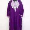 Kashmiri Purple Velvet Botte Tilla Embroidered Pheran Shafaq