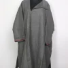 Kashmiri Grey Sifar Tweed Pandit Style Loose Pheran for Men