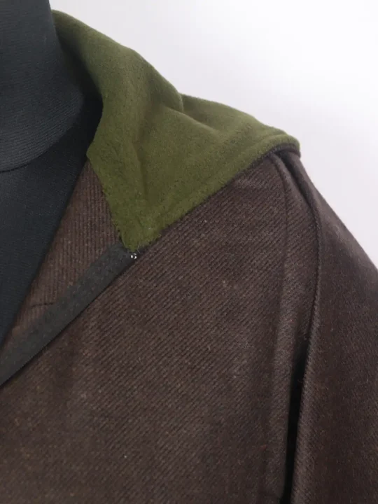 Kashmiri Raees Brown Tweed Hooded Pheran for Men - Image 3