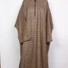 Kashmiri Classic Front-Zip Tweed Pheran for Men Firoz Brown
