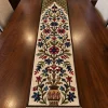 Ashmuqam Handmade Kashmiri Wool Thread Embroidery Chain Stitch Runner 4*1ft