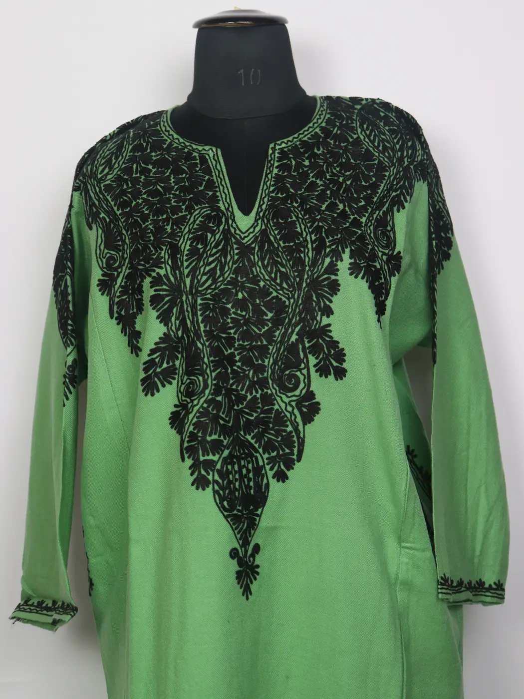 Kashmiri Gulmarg Cashmilon Pheran for Women with Front Back Aari Embroidery - Image 2