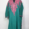 Kashmiri Cashmilon Pheran for Women Nilnaag with Front Back Aari Embroidery