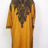 Sarsou Rang Kashmiri Cashmilon Pheran for Women with Front Back Aari Embroidery