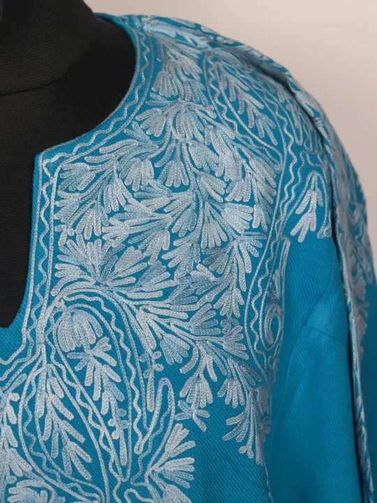 Neelam Kashmiri Cashmilon Pheran for Women with Back Aari Embroidery - Image 3