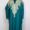 Kashmiri Cashmilon Pheran for Women Nahid with Cream Front Back Aari Embroidery
