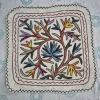 Mehjoor Kashmiri Handmade 2-Ft Square Namda Rug With Embroidery