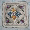 Kashmiri 2-Ft Square Handmade Namda Rug With Embroidery Nazir