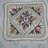 Kashmiri 2-Ft Square Handmade Namda Rug Galib With Embroidery