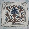 Kashmiri 2-Ft Square Khaniyar Handmade Namda Rug With Embroidery
