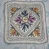 Kashmiri Sopore 2-Ft Square Handmade Namda Rug With Embroidery