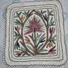 Kashmiri 2-Ft Square Handmade Namda Rug Gulistan With Embroidery