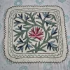 Kashmiri 2-Ft Square Handmade Namda Rug With Embroidery Mehar