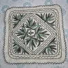 Kashmiri 2-Ft Square Rukhsana Handmade Namda Rug With Embroidery