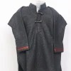 Aftab Kashmiri Charcoal Grey Pattu Tweed Pheran for Boys