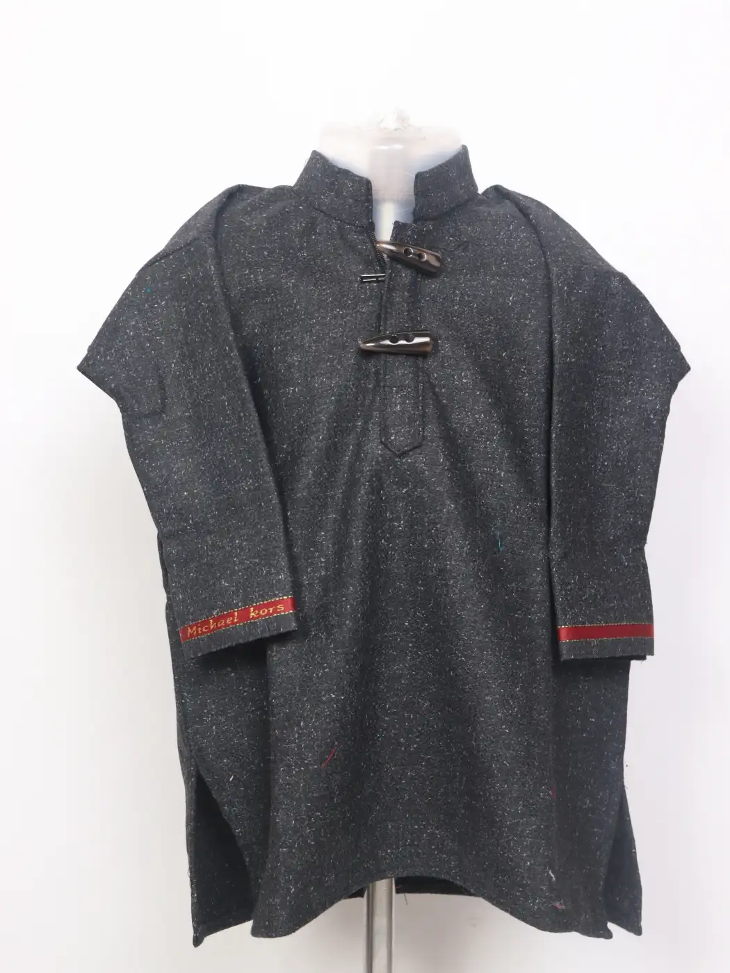 Aftab Kashmiri Charcoal Grey Pattu Tweed Pheran for Boys