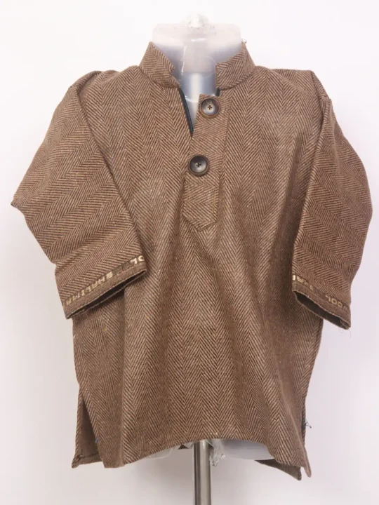 Kashmiri Brown Pattu Tweed Pheran for Boys Riyan