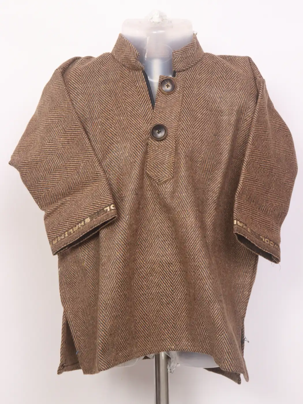 Kashmiri Brown Pattu Tweed Pheran for Boys Riyan