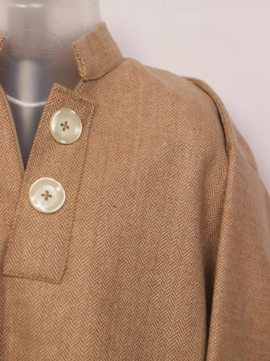 Khizar Kashmiri Pattu Tweed Sand Brown Pheran for Boys - Image 2
