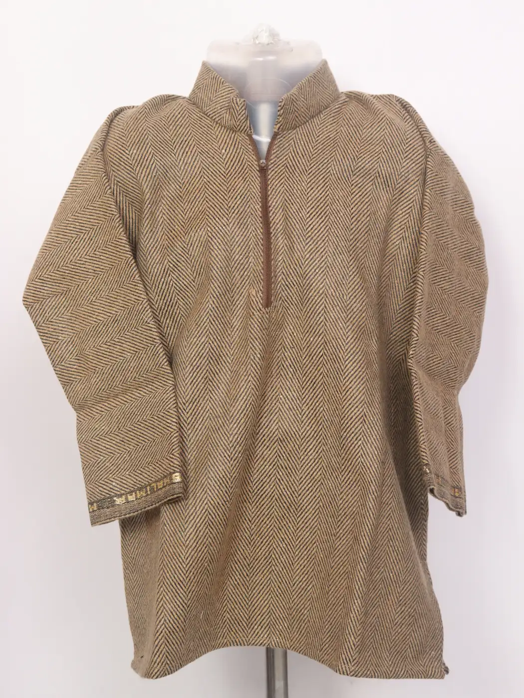 Kashmiri Beige Pattu Tweed Pheran for Boys Mehrab