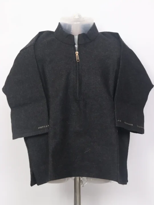 Kashmiri Pattu Tweed Pheran Sarif for Boys In Dark Grey