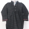 Kashmiri Black Checked Pattu Tweed Sheershaa Pheran for Boys