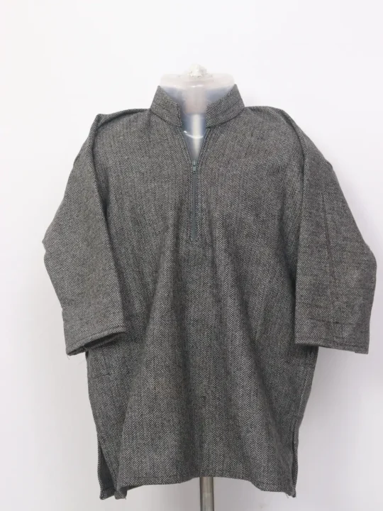 Kashmiri Grey Faizan Pattu Tweed Pheran for Boys