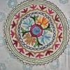 Kashmiri Handmade 2-ft Round Namda Rug Gurez With Embroidery