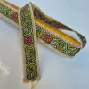 Gul-e-Rang Kashmiri Sozni Work Olive Green Floral Lace for Pheran & Kurti