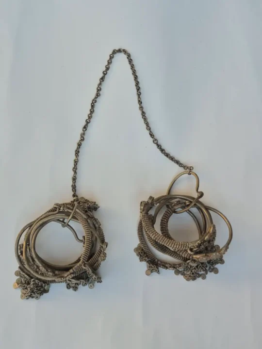 Mahrin Kashmiri Vintage Handmade Over-the-Head Kanvaji Earrings for Women