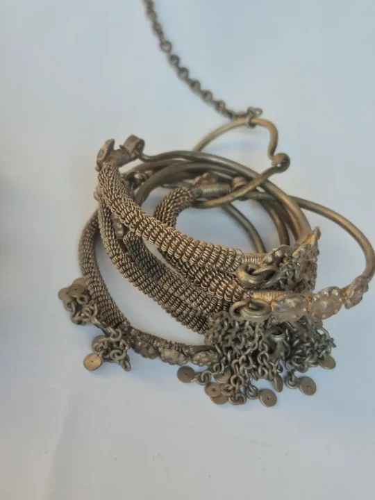 Mahrin Kashmiri Vintage Handmade Over-the-Head Kanvaji Earrings for Women - Image 2
