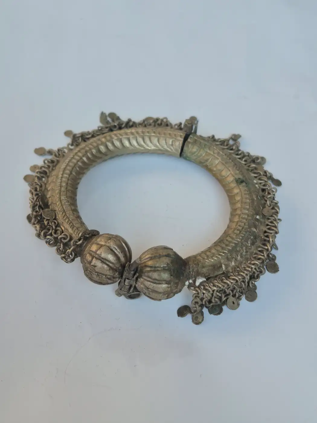 Kashmiri Vintage Bangle for Women | Mehbooba Handmade Kada with Hanging Charms - Image 2