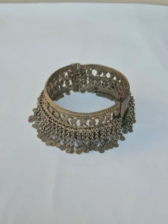 Kashmiri Vintage Shahana Bangle for Women | Traditional Antique Kada with Hanging Charms