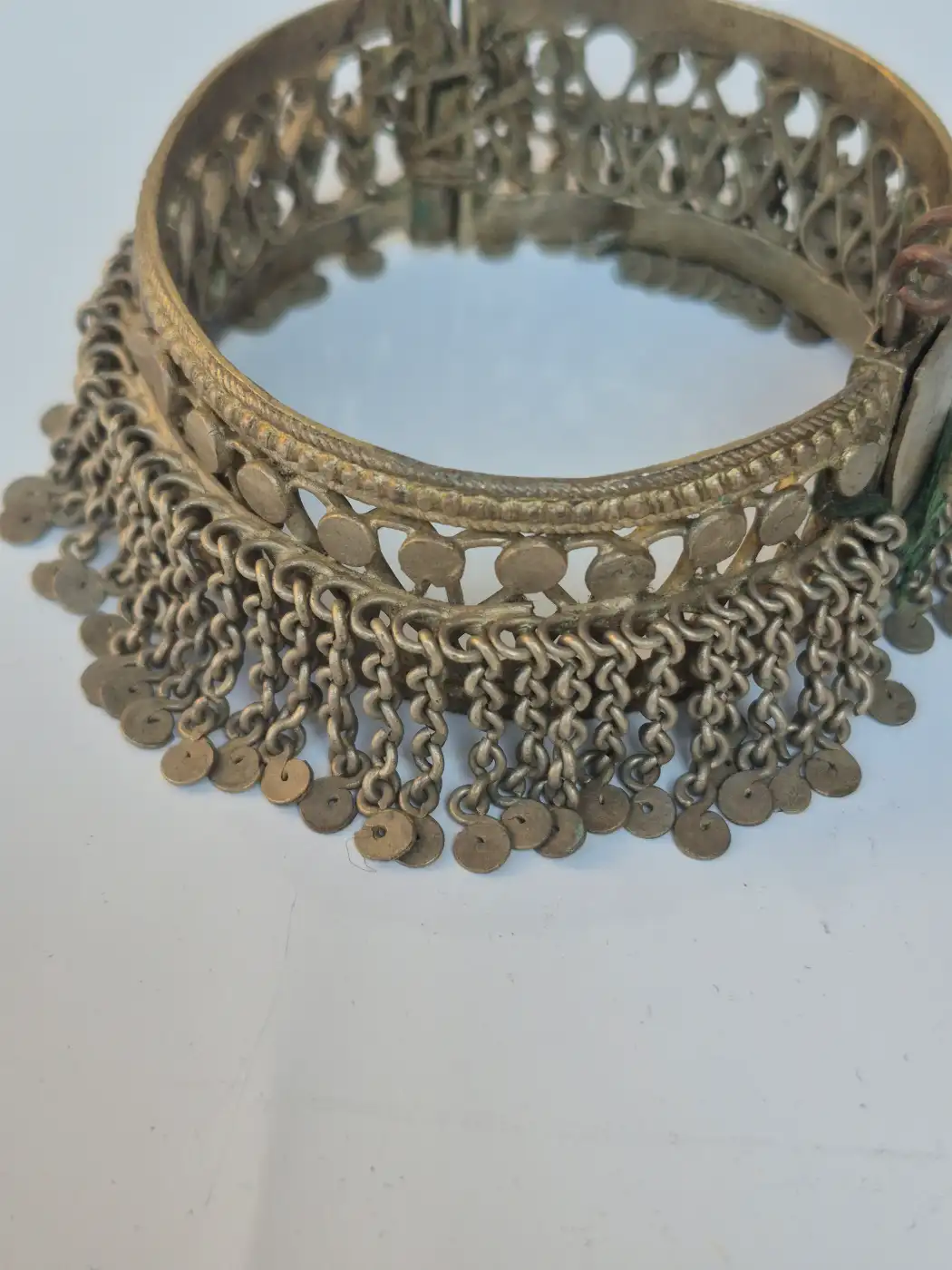 Kashmiri Vintage Shahana Bangle for Women | Traditional Antique Kada with Hanging Charms - Image 2