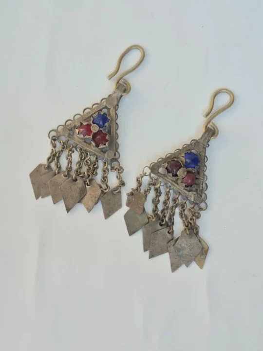 Kashmiri Sara Vintage Earrings – Traditional Handmade Jhumka