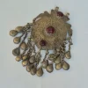 Kashmiri Vintage Jalwah Traditional Handmade Antique Red Stone Pendant