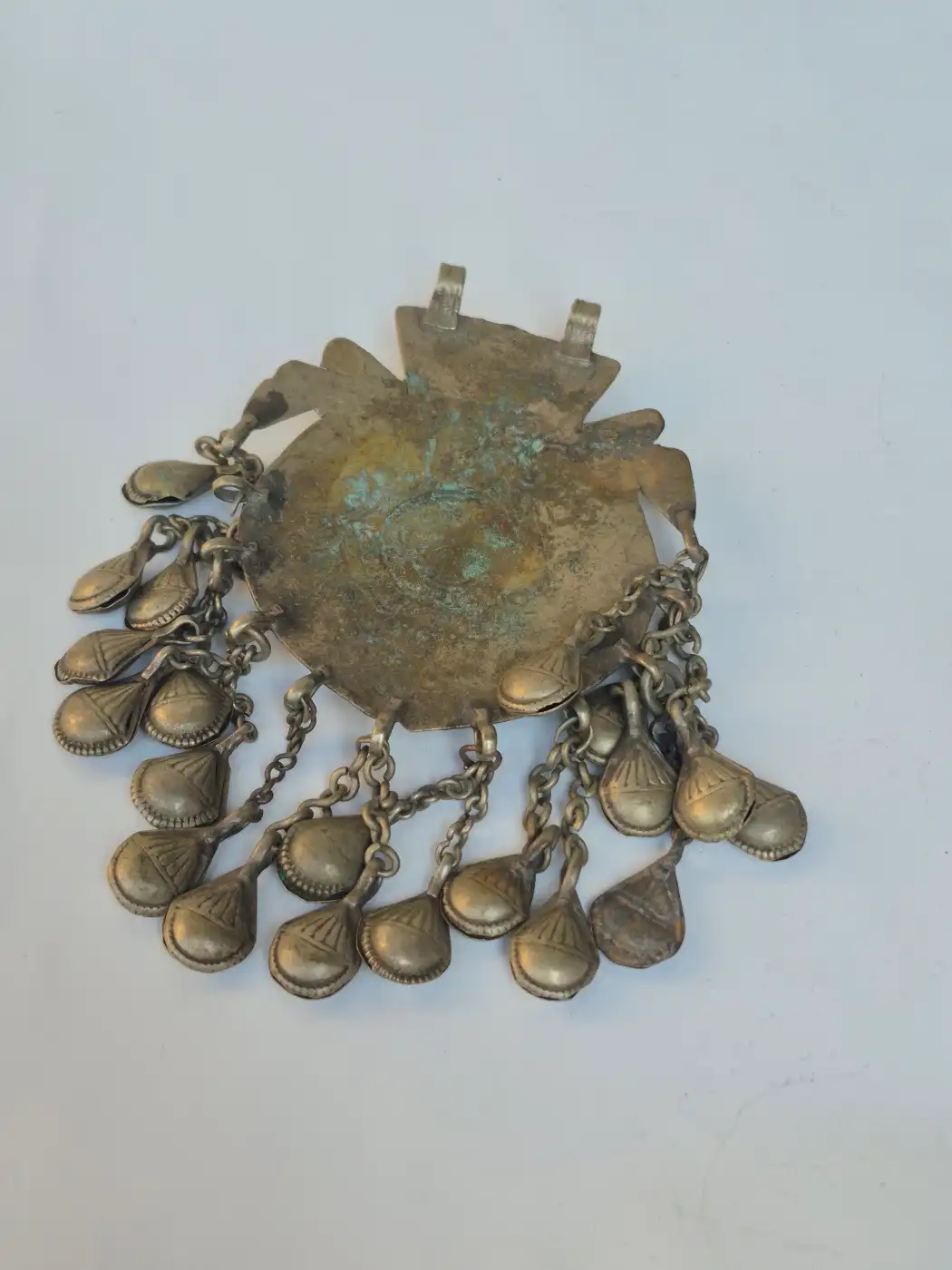 Kashmiri Vintage Jalwah Traditional Handmade Antique Red Stone Pendant - Image 3