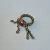 Kashmiri Vintage Raqs Traditional Handmade Antique Red Stone Ring