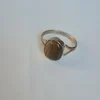 Kashmiri Vintage Sitara Ring – Traditional Handmade Antique Brown Stone Jewellery