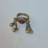 Kashmiri Vintage Ring Meher– Traditional Handmade Red Stone Jewellery
