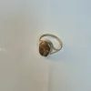 Kashmiri Vintage Aab Ring – Traditional Handmade Antique Brown Stone Jewellery