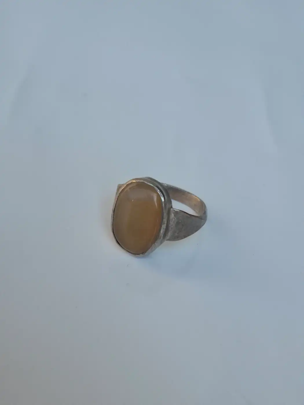 Nazakat Kashmiri Vintage Handmade Antique Brown Stone Ring