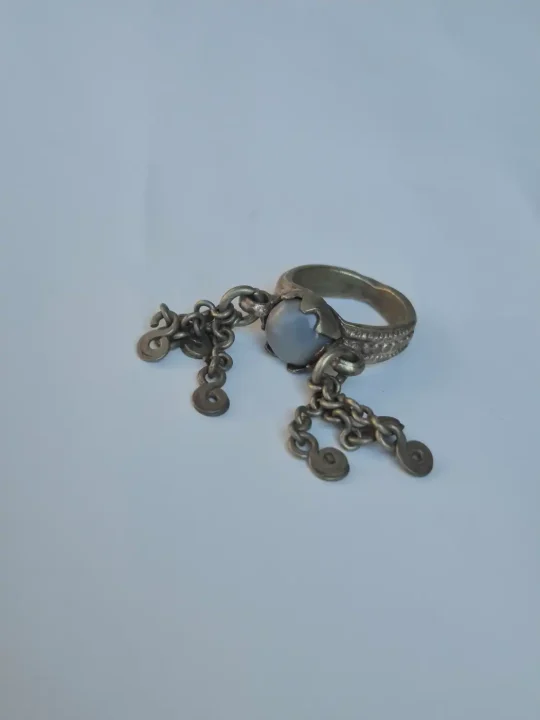 Kashmiri Vintage Ring – Rooh Traditional Handmade Antique Blue Stone Jewellery