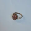 Kashmiri Vintage Salema Ring – Traditional Handmade Brown Stone Jewellery