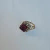 Kashmiri Vintage Dilshada Handmade Antique Red Stone Ring